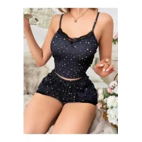 Arias Closet Yıldız Desenli Askılı Şortlu Pijama Takımı