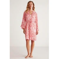 Penye Mood Desenli Sabahlık Takım