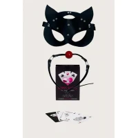 Arias Closet Sexy Görselli Oyun Kartı Kama Sutra Siyah Ağız Topu Maske Set