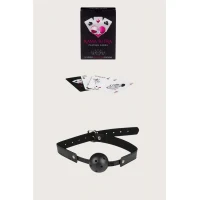 Arias Closet Sexy Görselli Oyun Kartı Kama Sutra Siyah Ağız Topu Set