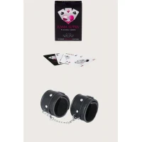 Arias Closet Sexy Görselli Oyun Kartı Kama Sutra Siyah Kelepçe Set