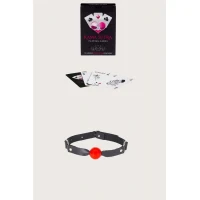 Arias Closet Sexy Görselli Oyun Kartı Kama Sutra Siyah Kırmızı Ağız Topu Set