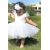 Kız Bebek Beyaz Güpür Ve Tüy Detaylı Kabarık Elbise
