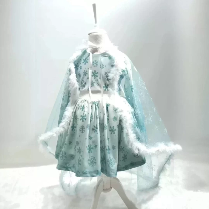 FROSTY-Pelerinli Elsa Konsept Elbise