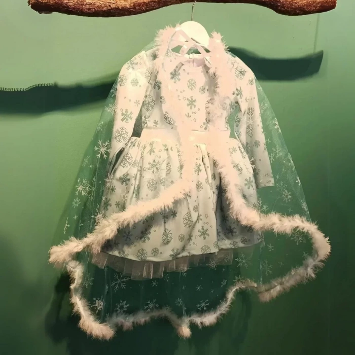 FROSTY-Pelerinli Elsa Konsept Elbise