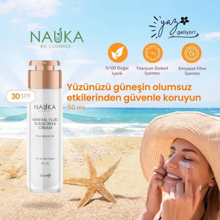 MINERAL FLUID SUNSCREEN CREAM / MİNERAL FİLTRELİ DOĞAL GÜNEŞ KREMİ