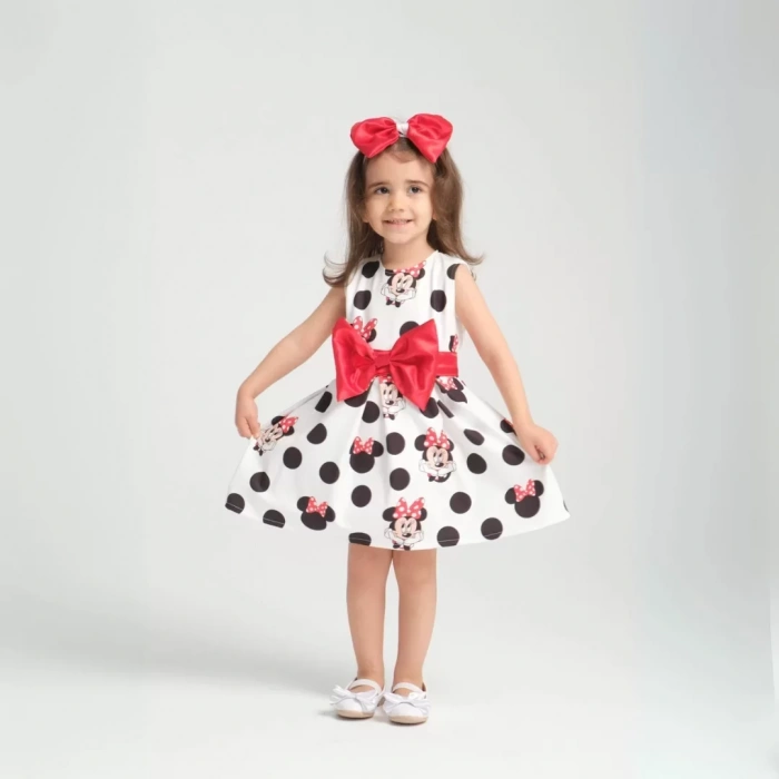 Minie Mouse Detaylı Doğum Günü Elbisesi