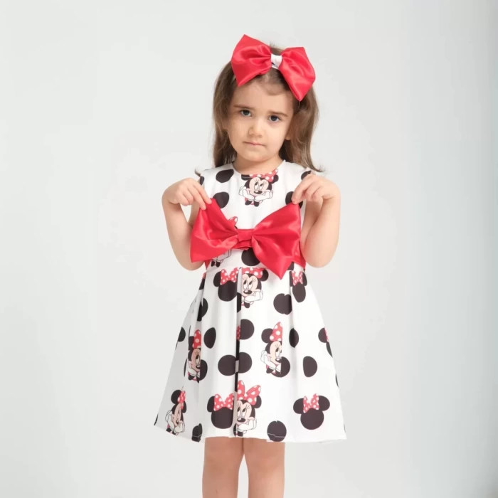 Minie Mouse Detaylı Doğum Günü Elbisesi
