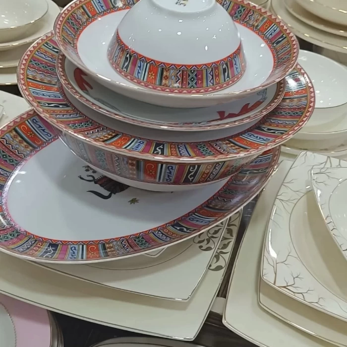 BAWARIA 6 Kişilik 28 Parça At Desenli Yemek Takımı