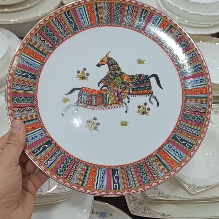 BAWARIA 6 Kişilik 28 Parça At Desenli Yemek Takımı
