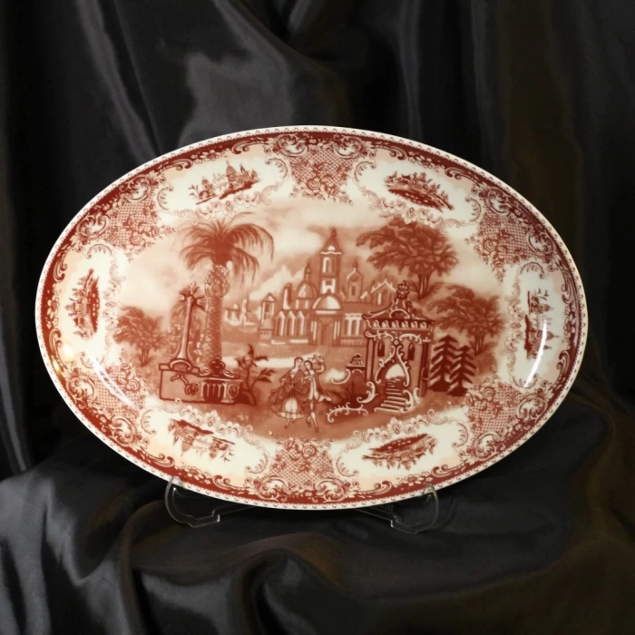BAWARIA 6 Kişilik 28 Parça Vintage Manzara Desenli Yemek Takımı
