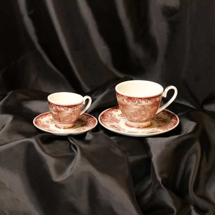 BAWARIA 6 Kişilik 28 Parça Vintage Manzara Desenli Yemek Takımı