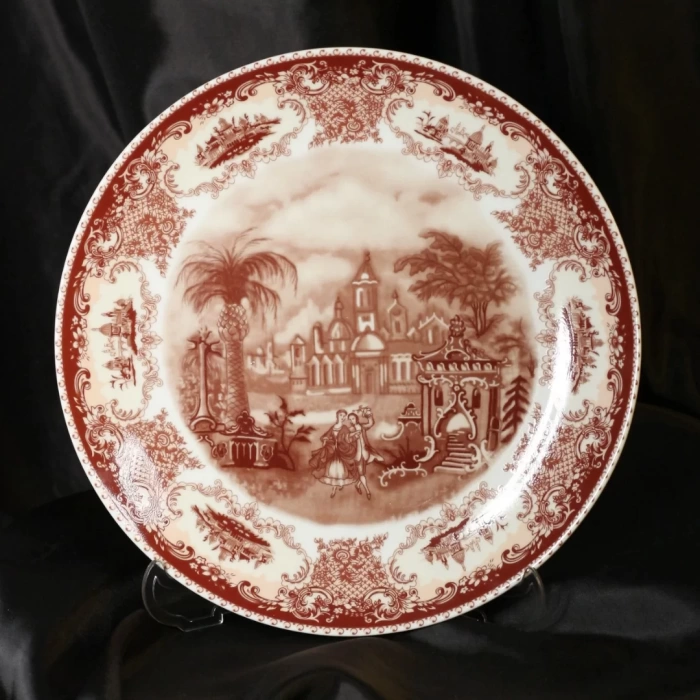 BAWARIA 6 Kişilik 28 Parça Vintage Manzara Desenli Yemek Takımı