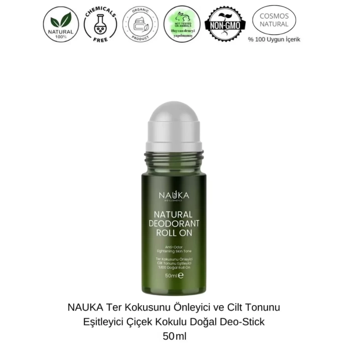 NATURAL DEODORANT ROLL ON PALMAROSA & PELARGONIUM & LAVANDULA