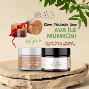 AvA Kolajen Peptit - Retinol - Hyaluronik Asit Doğal Bakım Seti