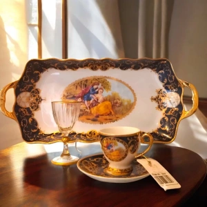 Bawaria 6 Kişilik Fincan Takımı ve Dekoratif Tepsi