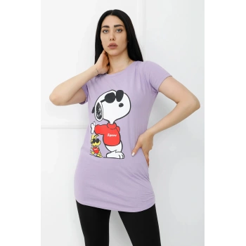 Baskılı Tshirt Mor - 310.623.