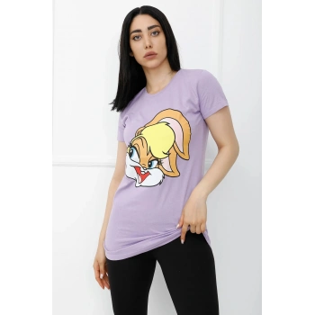 Bunny Baskılı Tshirt AçıkMor - 310.623.