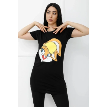 Bunny Baskılı Tshirt Siyah - 310.623.