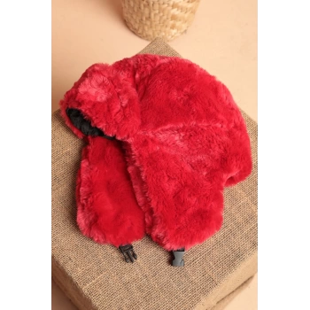 Peluş Kadın Pilot Kırmızı Şapka