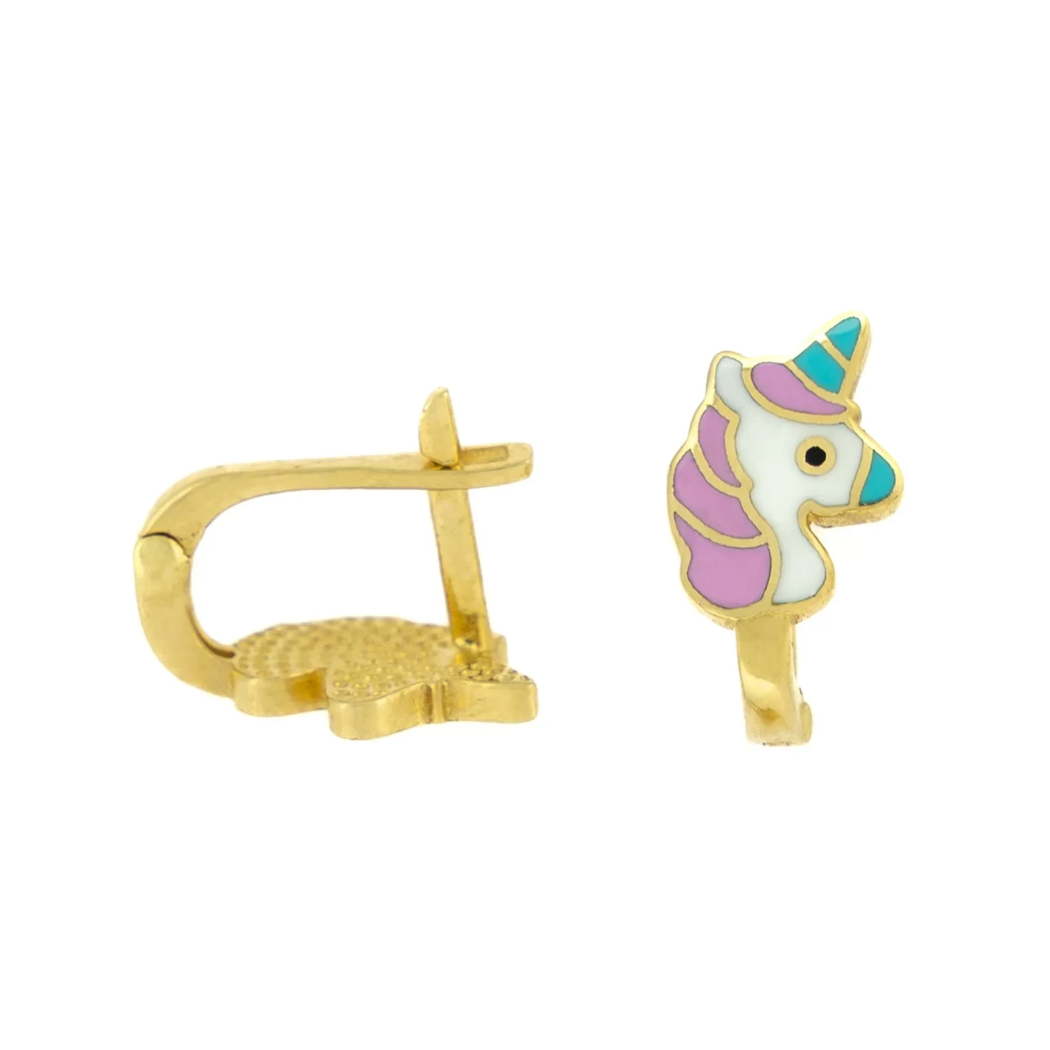 14 Ayar Unicorn Çocuk Altın Küpe
