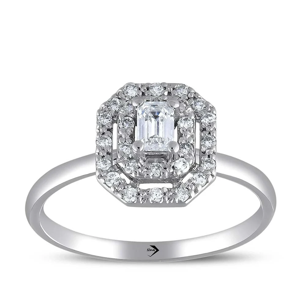 Sevgiliye Özel Princess Series Pırlanta Köşeli Form Fantezi Yüzük 0,35ct