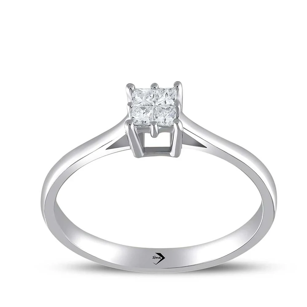 Sevgiliye Özel Princess Series Pırlanta Tektaş 0.10 ct