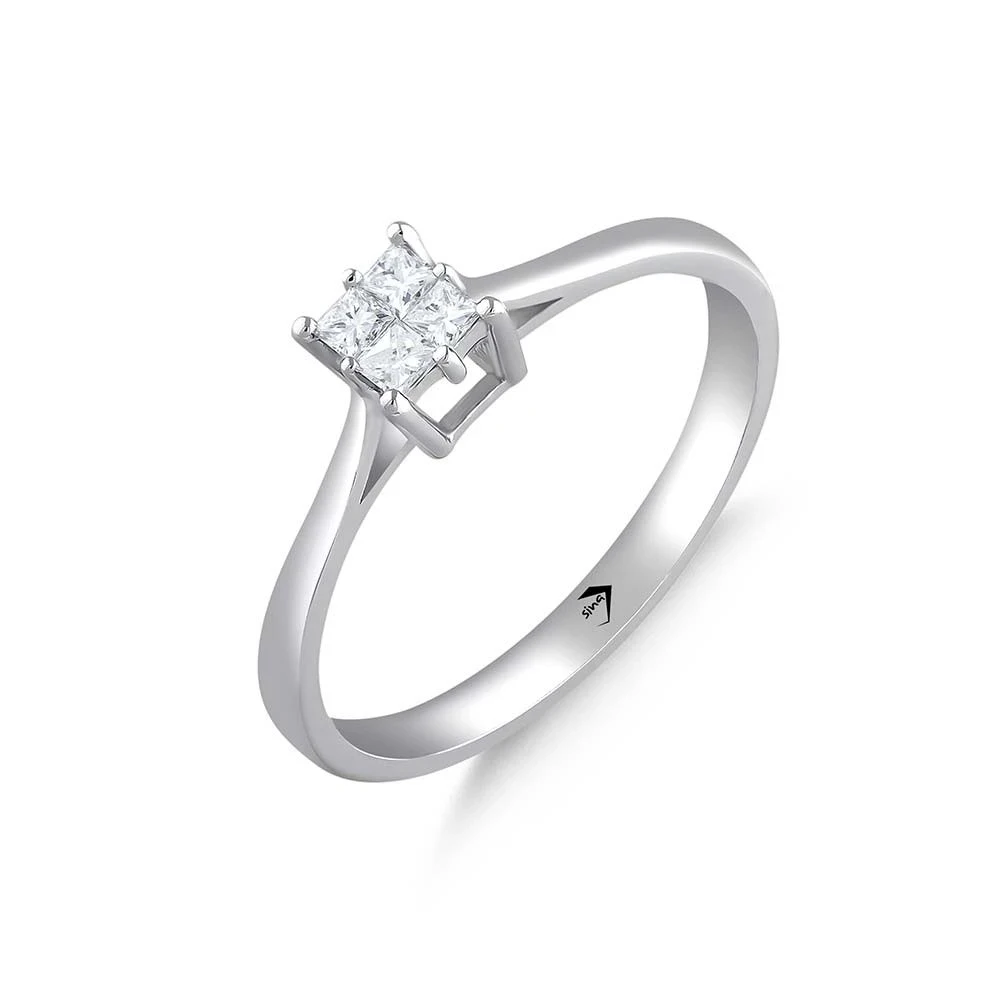 Sevgiliye Özel Princess Series Pırlanta Tektaş 0.10 ct