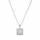 Sevgiliye Özel Princess Series Pırlanta Kare Formlu Fantezi Kolye 0.34 ct