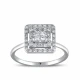 Sevgiliye Özel Princess Series Pırlanta Kare Form Fantezi Yüzük 0.34ct