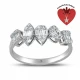 Sevgiliye Özel Princess Series Pırlanta Bagetli Sırataş Fantezi Yüzük 0.33ct