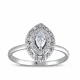 Sevgiliye Özel Princess Series Pırlanta Markiz Form Fantezi Yüzük 0.37 ct