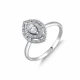 Sevgiliye Özel Princess Series Pırlanta Markiz Form Fantezi Yüzük 0.37 ct