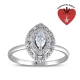 Sevgiliye Özel Princess Series Pırlanta Markiz Form Fantezi Yüzük 0.37 ct