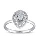 Sevgiliye Özel Princess Series Pırlanta Damla Form Fantezi Yüzük 0.36ct
