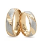 İki Renkli Altın Desenli Kadın Nişan Yüzüğü