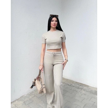 Bol paça pantolonlu alt üst takım