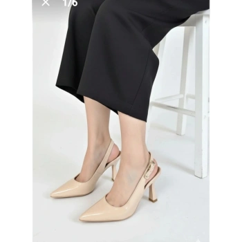 Hies Bej Rugan Topuklu Ayakkabı