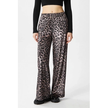Leopar desen pantolon