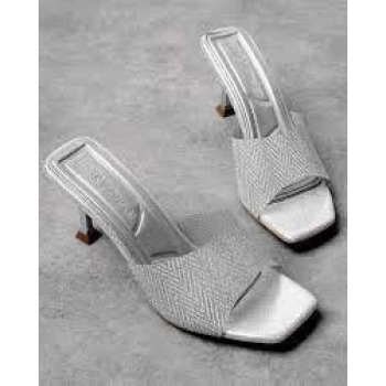 Luart Platin Simli Topuklu Terlik