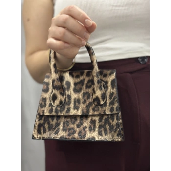 luxe leopar cilt çanta