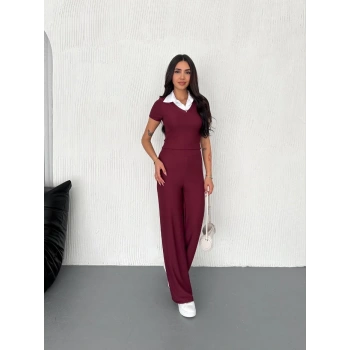 Ottoman kumaş beyaz gömlek yaka takım s4142