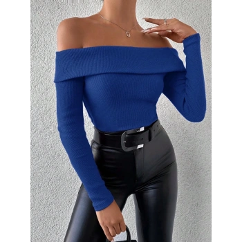 Uzun kol madonna yaka bluz Saks