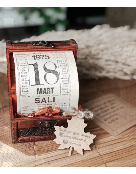 Nostalji Sandık & Takvim Yaprağı - Doğum Günü Hediyesi