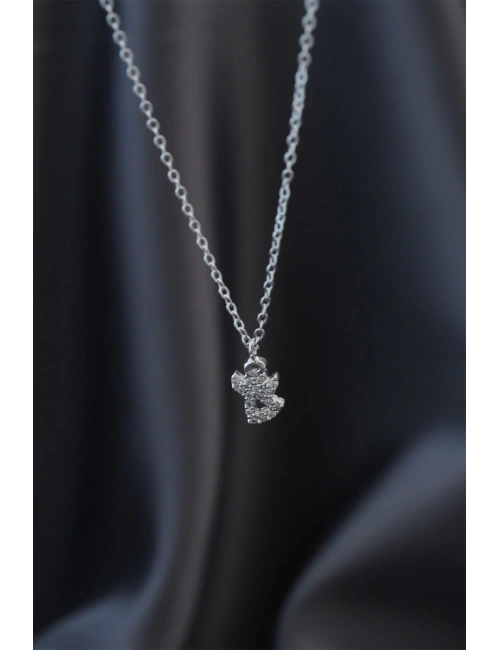 Minimal Melek Silver Renk Zirkon Taşlı Kadın Kolye