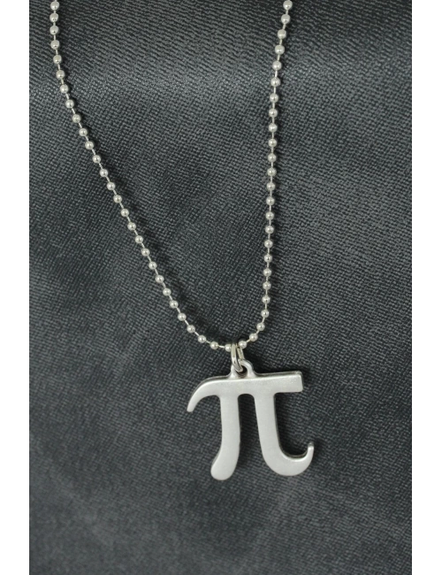 Pi Sayısı Tasarımlı Metal Erkek Kolye