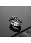 925 Ayar Gümüş Motifli Üstü Kişiselleştirilebilir Erkek Yüzüğü