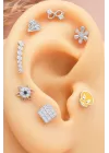 925 Ayar Sonsuzluk Modeli Minimal Tragus Piercing