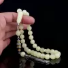 10 mm Mat Renk Orjinal Damla Kehribar Tesbih 925 Ayar Gümüş Mineli Püsküllü
