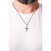 925 Ayar Gümüş Zambak Çiçeği Erkek Kolye Silver